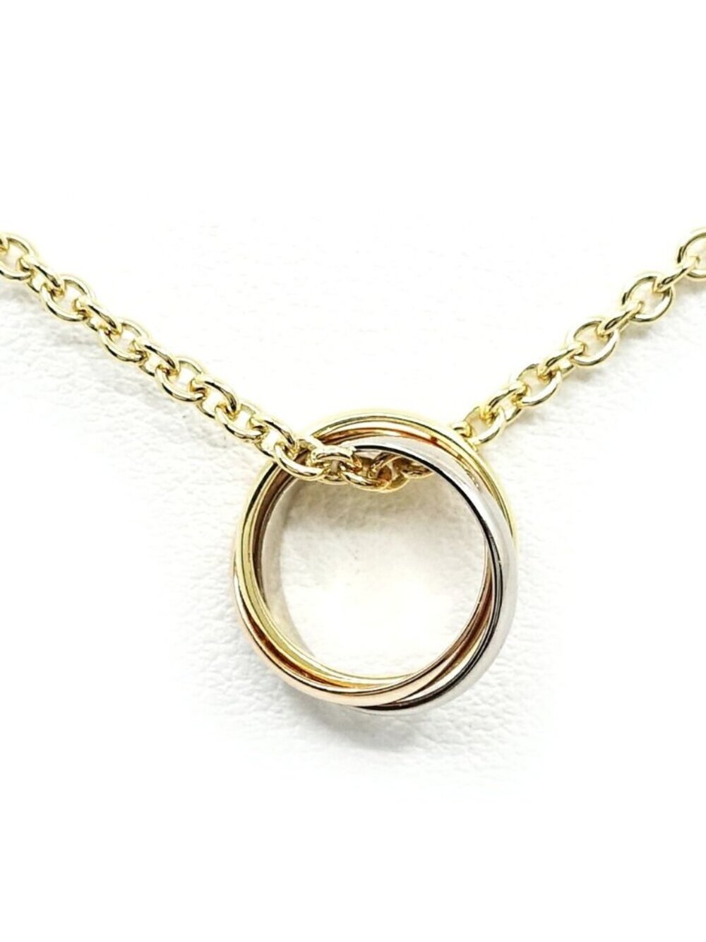 Cartier 18k Yellow Gold WG PG Trinity Pendant 750 Bullion
